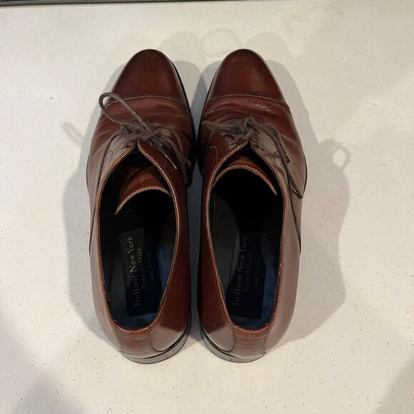 To Boot New York Adam Derrick Italy Cap Toe Oxfords Brown Leather Mens Size 9 - Picture 4 of 7